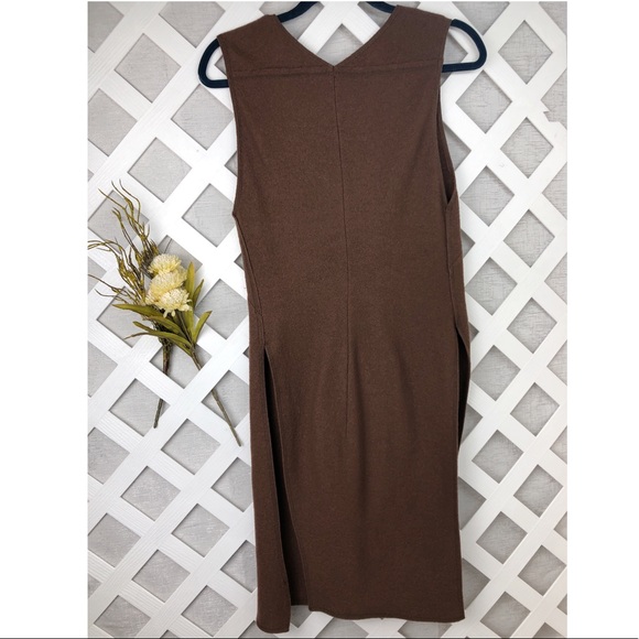Zara Dresses Zara Women Studio Symmetrical Brown Dress Poshmark